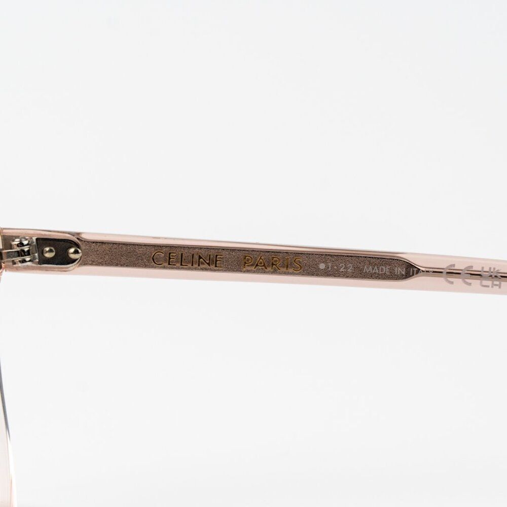 Celine THIN Women Eyeglasses Shiny Rose Demo Square CL50058I 074 BRAND NEW - Picture 5 of 9